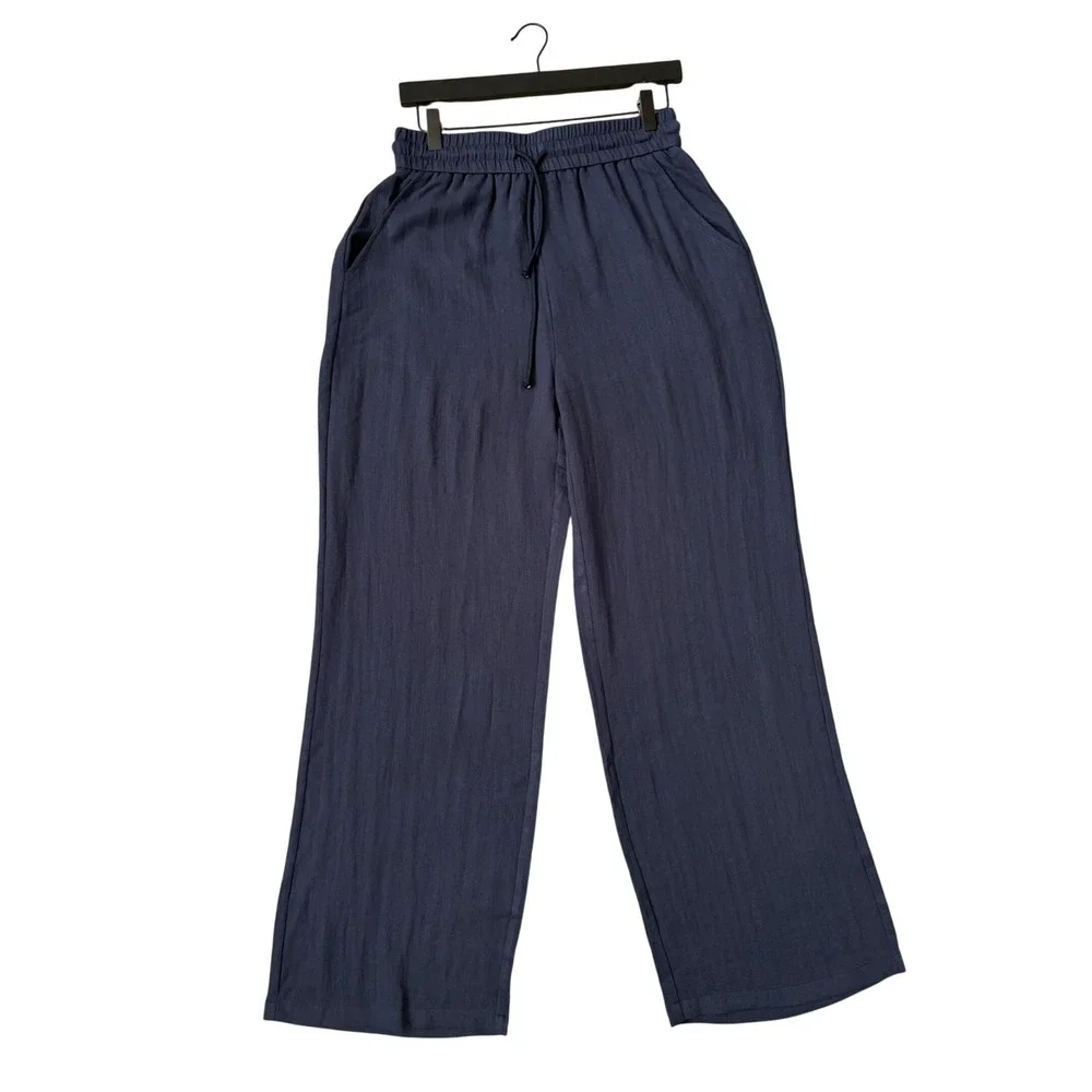 Halara M TALL Euro Summer Wide Leg Drawstring Lightweight Elastic Waist Pants